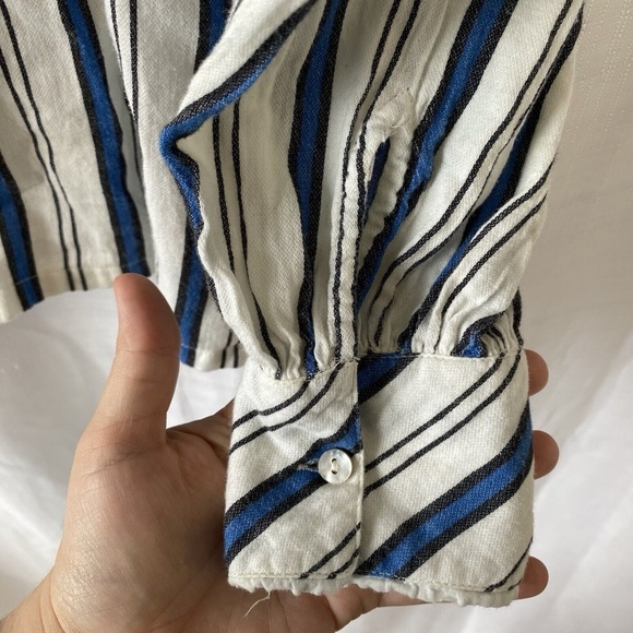 Ba&sh Women’s Striped blouses Cotton Blue White Lady 1 - Picture 6 of 15